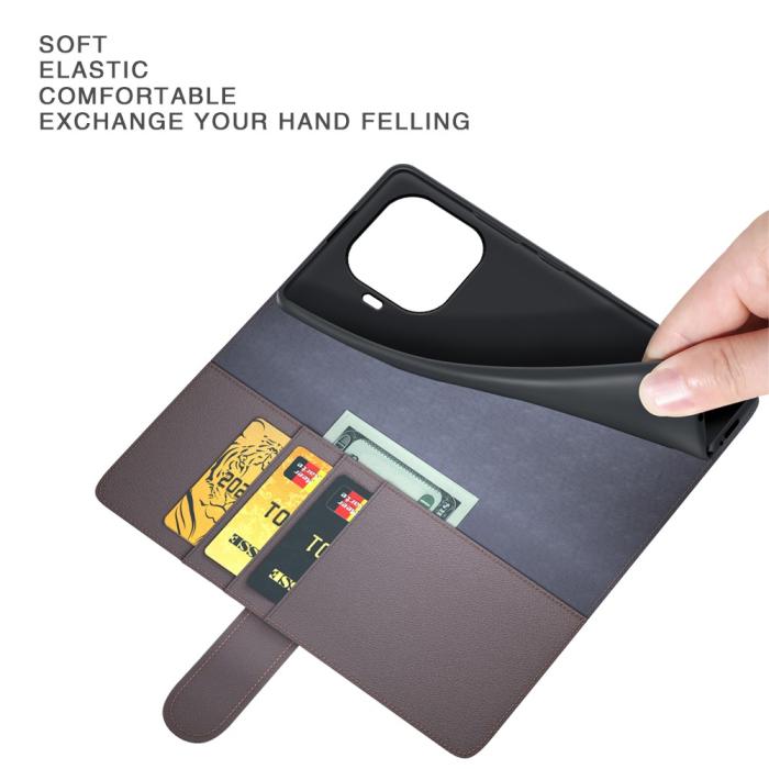 Bild 3,  Xiaomi 17T Fodral Premium Split Läder Svart