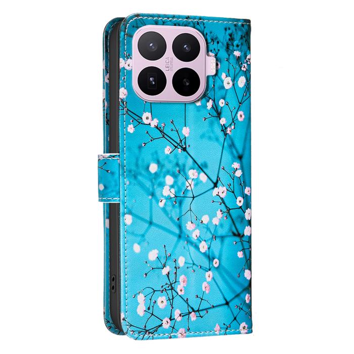 Bild 2,  Xiaomi 17T Pro Fodral Läder Plommonblomma Blå