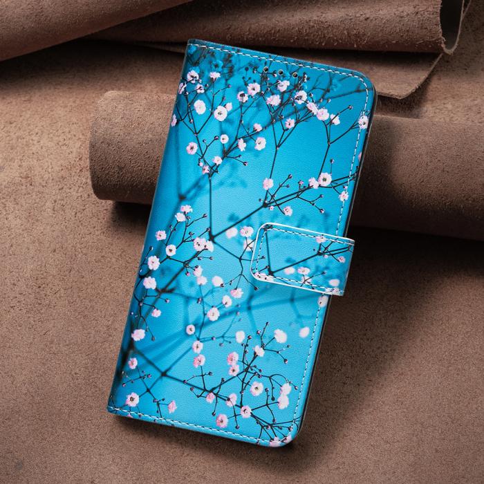 Bild 3,  Xiaomi 17T Pro Fodral Läder Plommonblomma Blå