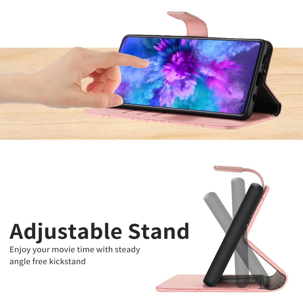  Samsung Galaxy A57 5G Fodral Läder Rhombus Rosa