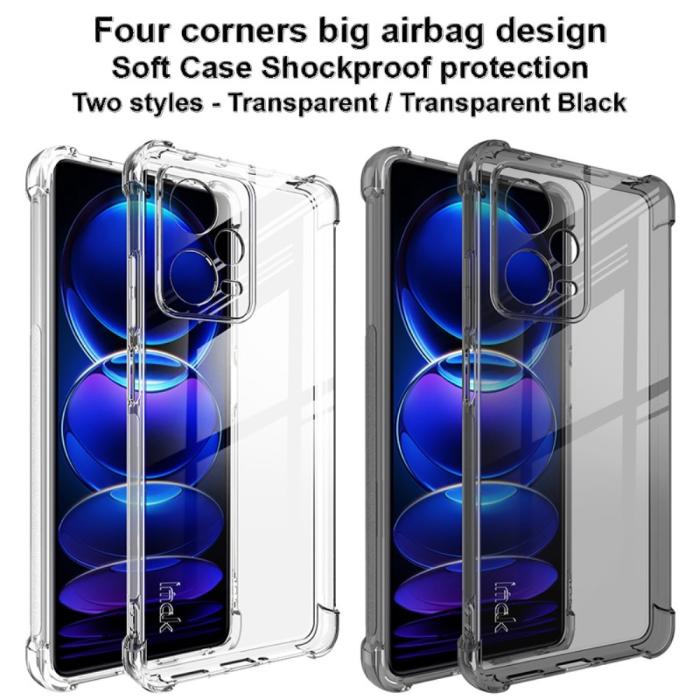Bild 6, IMAK IMAK Xiaomi Redmi Note 12 Pro 5G Skal Shockproof TPU Tonad Svart