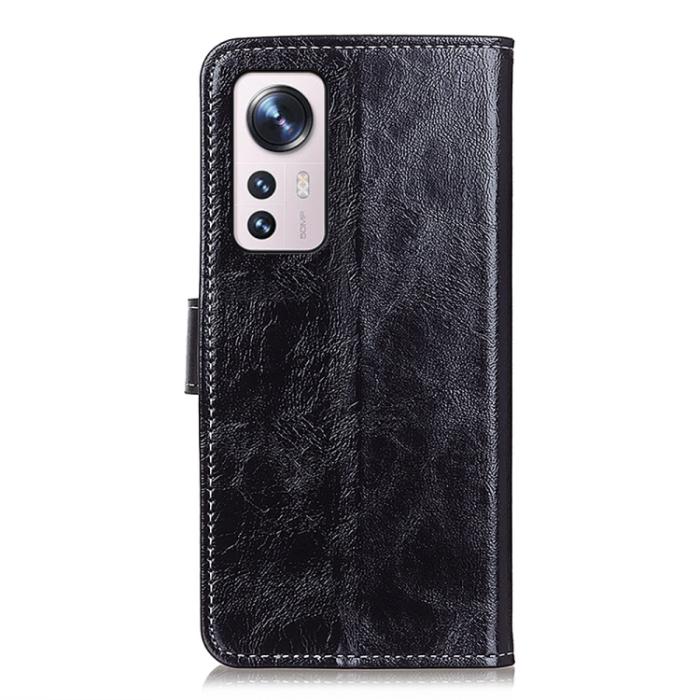 Bild 3,  Xiaomi 12 Pro Fodral Crazy Horse Svart