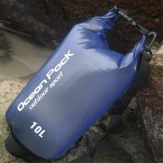 10L Genomskinlig Dry Bag Vattent&auml;t Sj&ouml;s&auml;ck / Packp&aring;se Bl&aring;