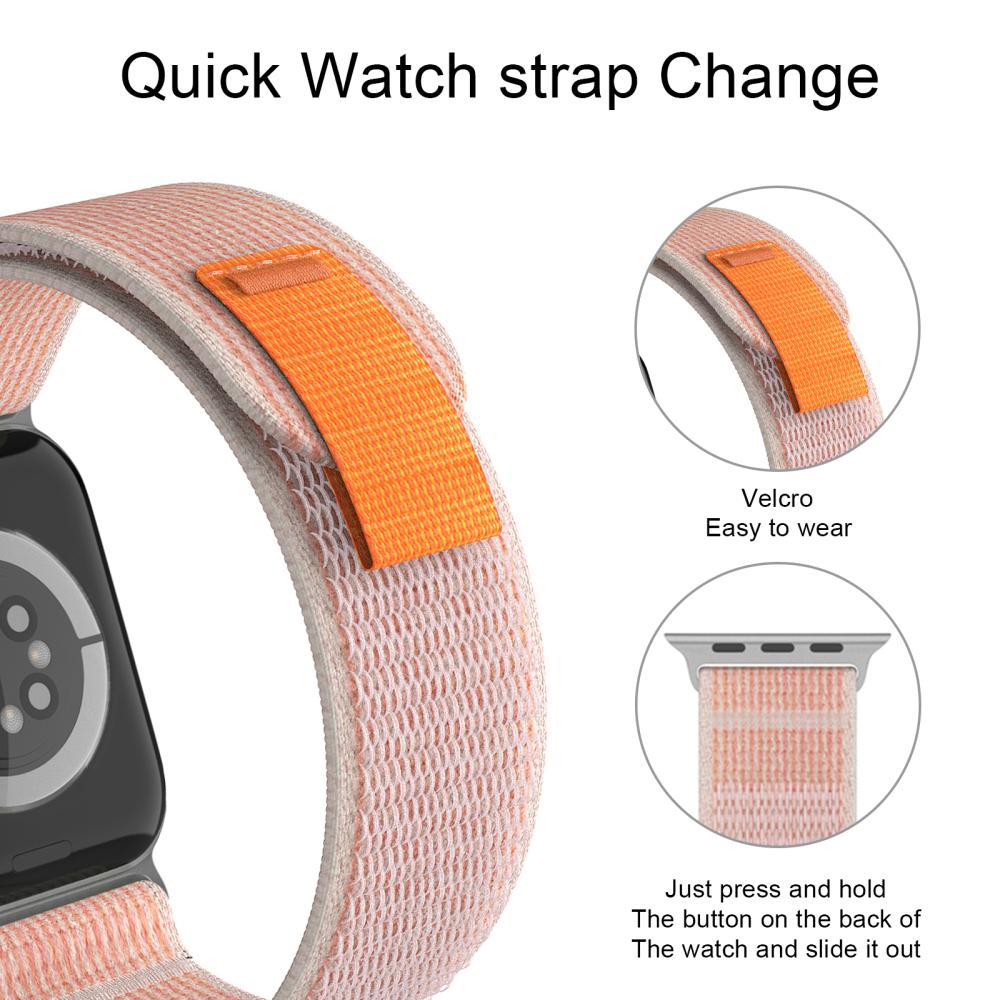 ColorPop Apple Watch 38/40/41/42 mm Armband Nylon Trail Loop Rosa
