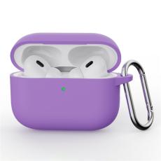  AirPods Pro 3 Skal Med Karbinhake Silikon Lila