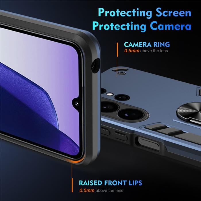 Bild 3,  Samsung Galaxy S26 Ultra Skal Ring Hybrid Armor Blå