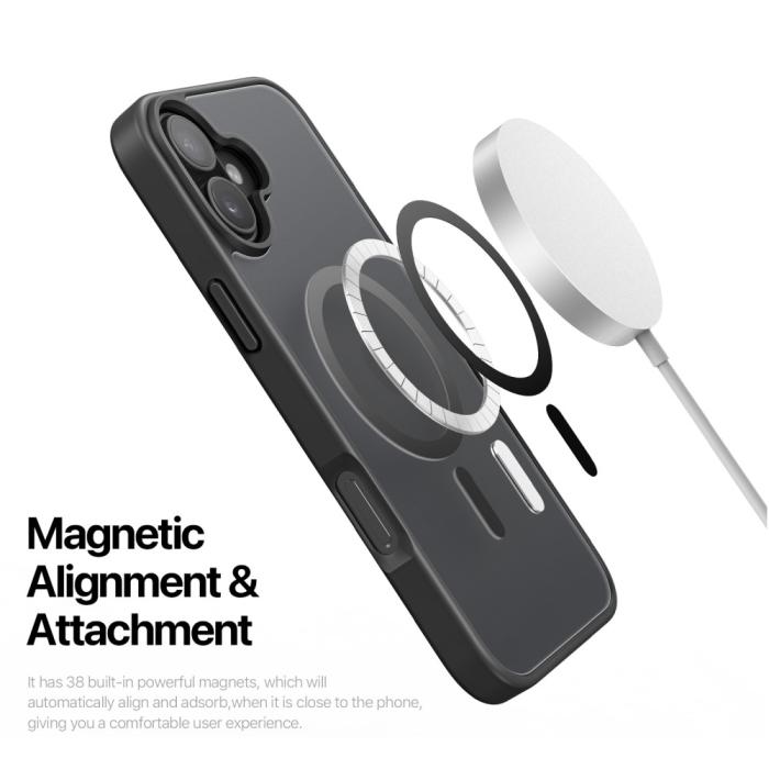 Bild 5, DUX DUCIS DUX DUCIS iPhone 16 Skal MagSafe Yind Series Matt Svart
