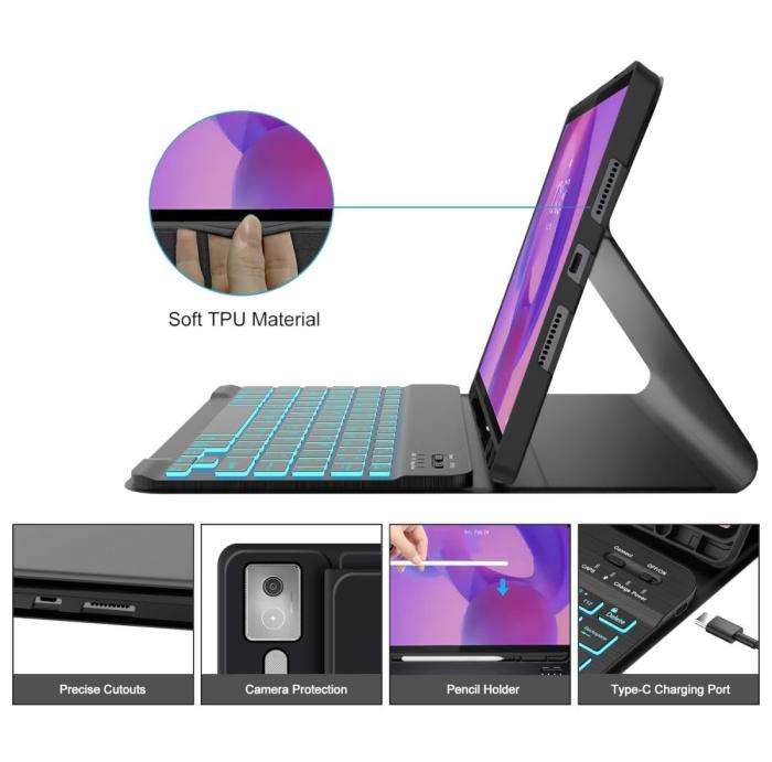 Bild 3, Tech-Protect Tech-Protect Lenovo Idea Tab Pro Fodral SC Tangentbord Svart