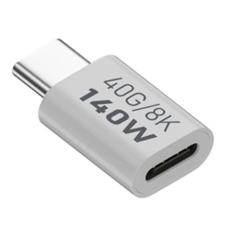  140W USB 3.1 USB-C Hane till USB-C Hona Adapter 8K 40Gbps Vit