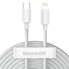 BASEUS 2-PACK BASEUS Wisdom 1.5m 20W Type-C - Lightning Kabel - Vit
