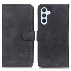 KHAZNEH KHAZNEH Galaxy S25 Plus / S24 Plus Fodral Retro L&auml;der Svart