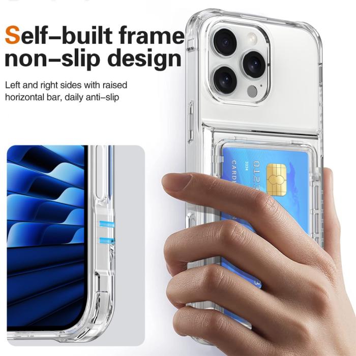 Bild 5,  iPhone 16 Pro Max Skal Kickstand Med Kortfack Transparent