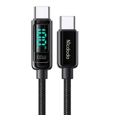 MCDODO Mcdodo 100W 1.2m USB-C - USB-C Snabbladdningskabel Svart