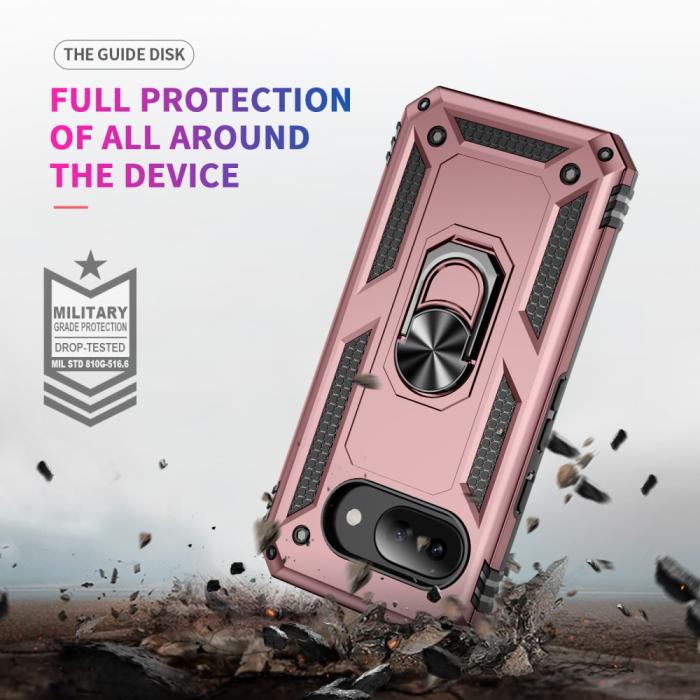 Bild 5,  Google Pixel 9a Skal Shockproof Hybrid Ring Roséguld