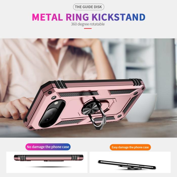 Bild 6,  Google Pixel 9a Skal Shockproof Hybrid Ring Roséguld