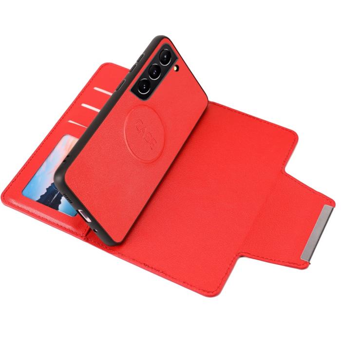 Bild 2,  Samsung Galaxy S23 Plus 2in1 Magnet Fodral Röd