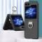  Galaxy Z Flip 6 / 7 FE Skal Skin Touch Ringhållare Svart