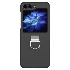  Galaxy Z Flip 6 / 7 FE Skal Skin Touch Ringh&aring;llare Svart