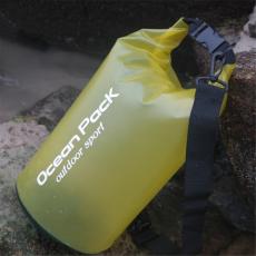  20L Genomskinlig Dry Bag Vattent&auml;t Sj&ouml;s&auml;ck / Packp&aring;se Gul