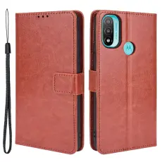  Motorola Moto E20 Fodral Crazy Horse Brun