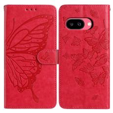  Google Pixel 10a Fodral Med Fj&auml;ril Tryck R&ouml;d