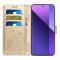  Google Pixel 10a Fodral Med Blommigt Tryck Guld