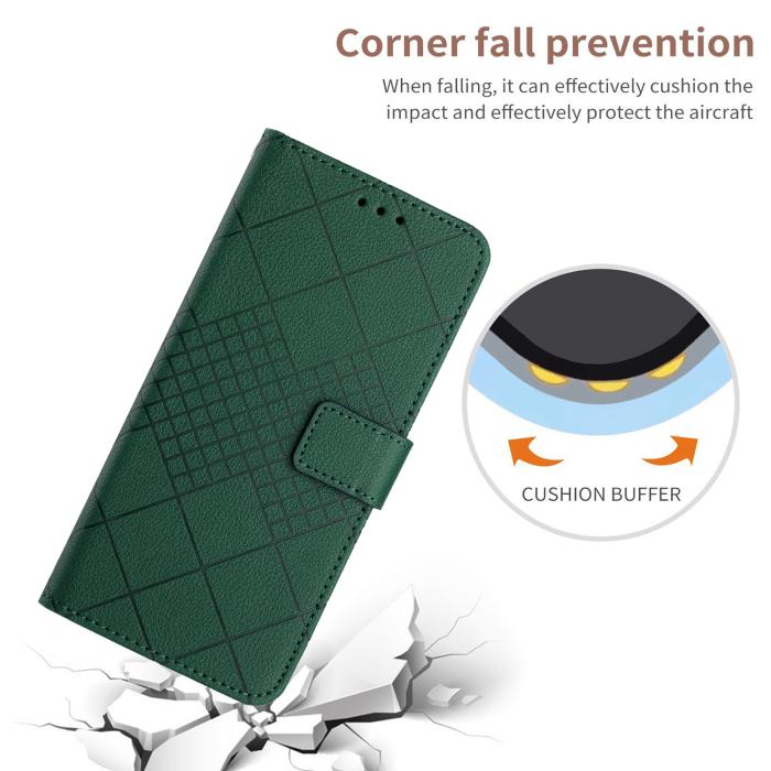 Bild 4,  OnePlus 15 Fodral Läder Rhombus Grön