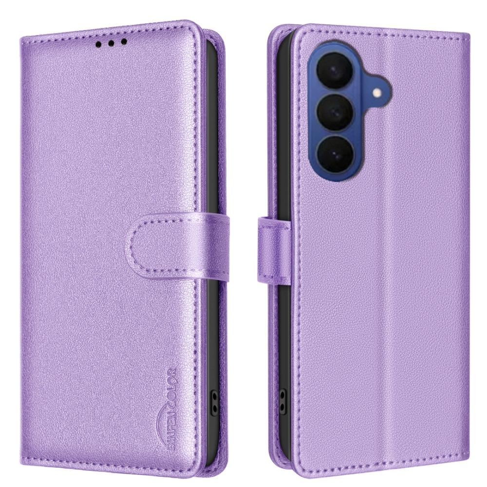 BINFEN BINFEN Samsung Galaxy S26 Fodral RFID Läder Lila