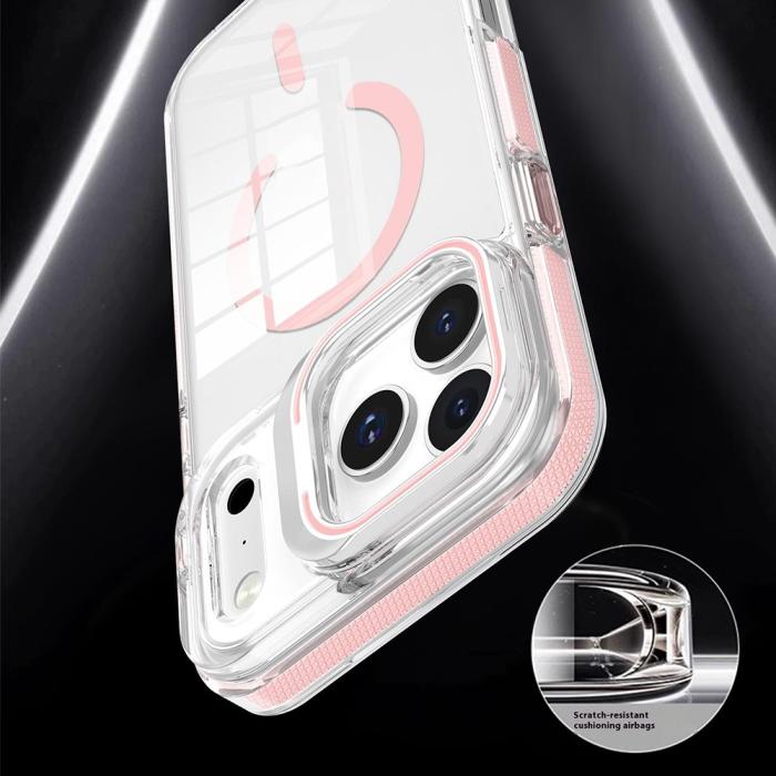 Bild 5,  iPhone 17 Pro Max Skal MagSafe Kickstand Transparent / Vit