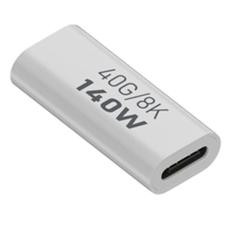 140W USB 3.1 USB-C Hona till USB-C Hona Adapter 8K 40Gbps Vit