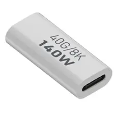  140W USB 3.1 USB-C Hona till USB-C Hona Adapter 8K 40Gbps Vit