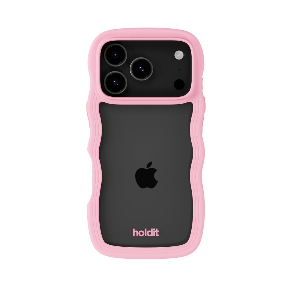 holdit holdit iPhone 17 Pro Max Mobilskal Wavy Pink/Transparent