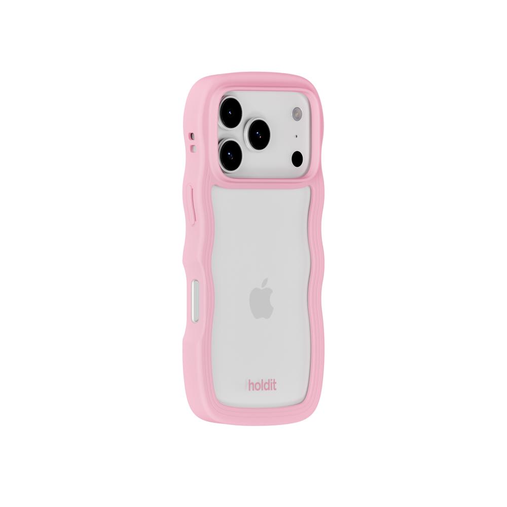 holdit holdit iPhone 17 Pro Max Mobilskal Wavy Pink/Transparent