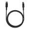 BASEUS Baseus Tungsten 1m 20W PD USB-C - Lightning Flätad Nylon Kabel - Svart