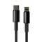BASEUS Baseus Tungsten 1m 20W PD USB-C - Lightning Flätad Nylon Kabel - Svart