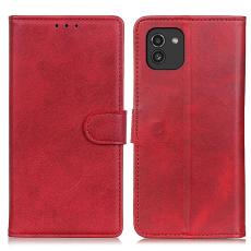  Samsung Galaxy A03 Fodral Solid L&auml;der R&ouml;d