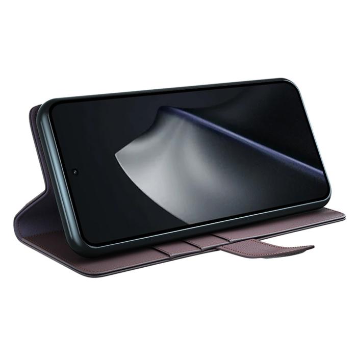 Bild 2,  Xiaomi 17T Fodral Premium Split Läder Brun