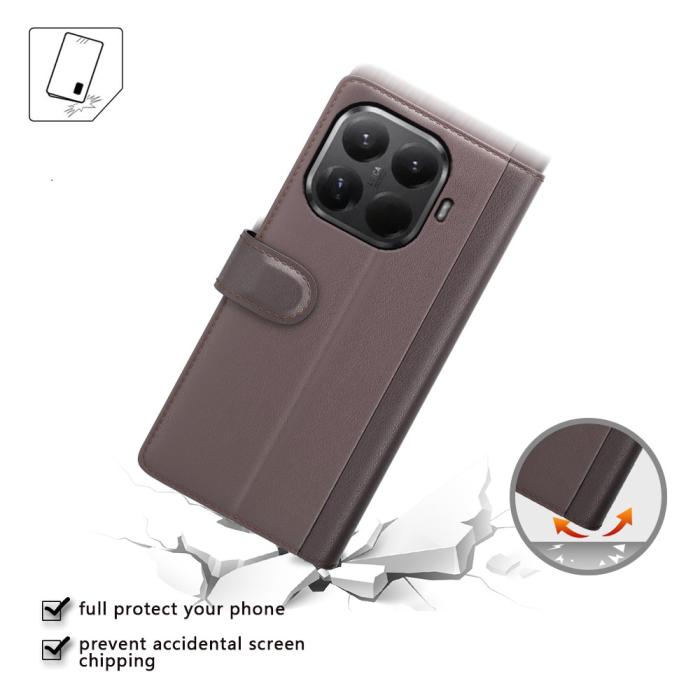 Bild 4,  Xiaomi 17T Fodral Premium Split Läder Brun