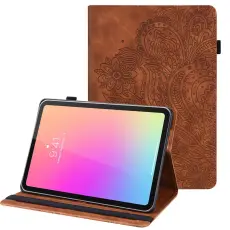  iPad Mini 2024/2021 Fodral Mandala Flower Case Stand Brun