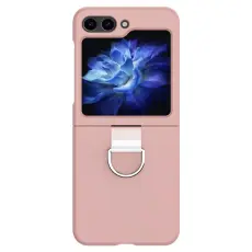  Galaxy Z Flip 6 / 7 FE Skal Skin Touch Ringh&aring;llare Rosa