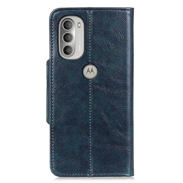 Bild 3, KHAZNEH KHAZNEH Motorola Moto G51 Fodral Retro Blå