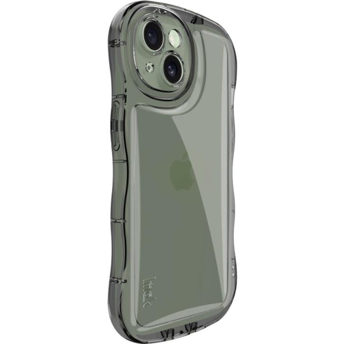 Bild 4, IMAK IMAK iPhone 15 Skal Wavy TPU Tonad Svart