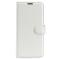  iPhone 15 Plus Fodral Litchi Textur Vit