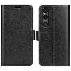  Sony Xperia 1 VI Fodral Crazy Horse L&auml;der Svart