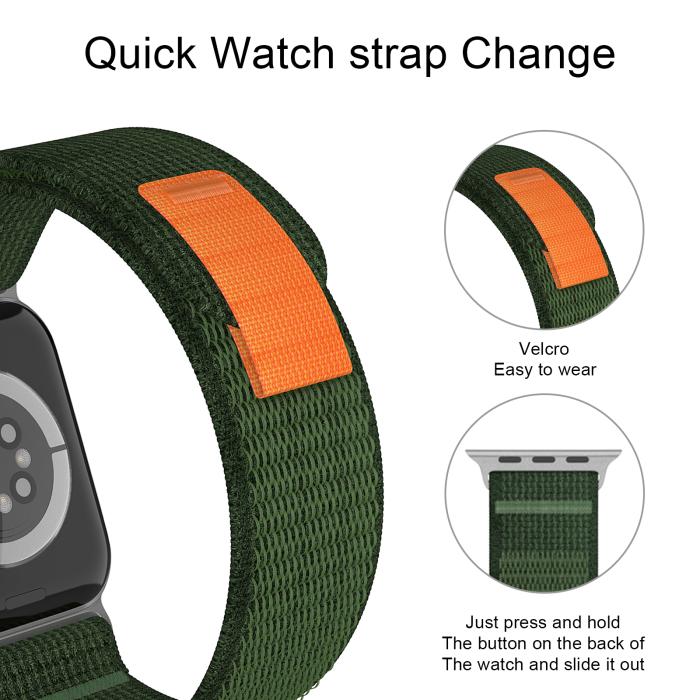 Bild 5, ColorPop Apple Watch 42/44/45/46/49 mm Armband Nylon Trail Loop