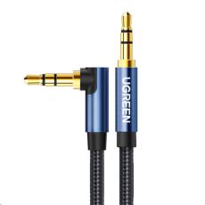 UGREEN UGREEN 50cm 3.5mm AUX Ljudkabel Elbow Nylon Bl&aring;/Svart