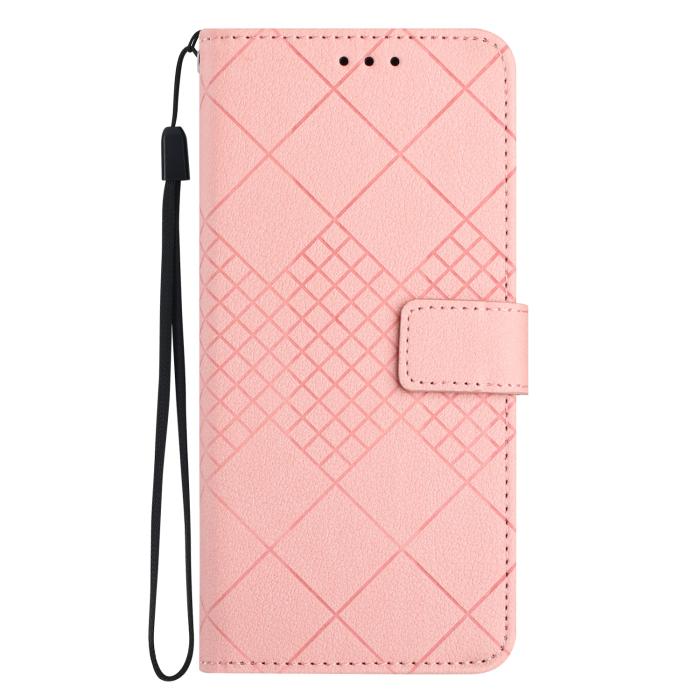 Bild 2,  OnePlus 15 Fodral Läder Rhombus Rosa