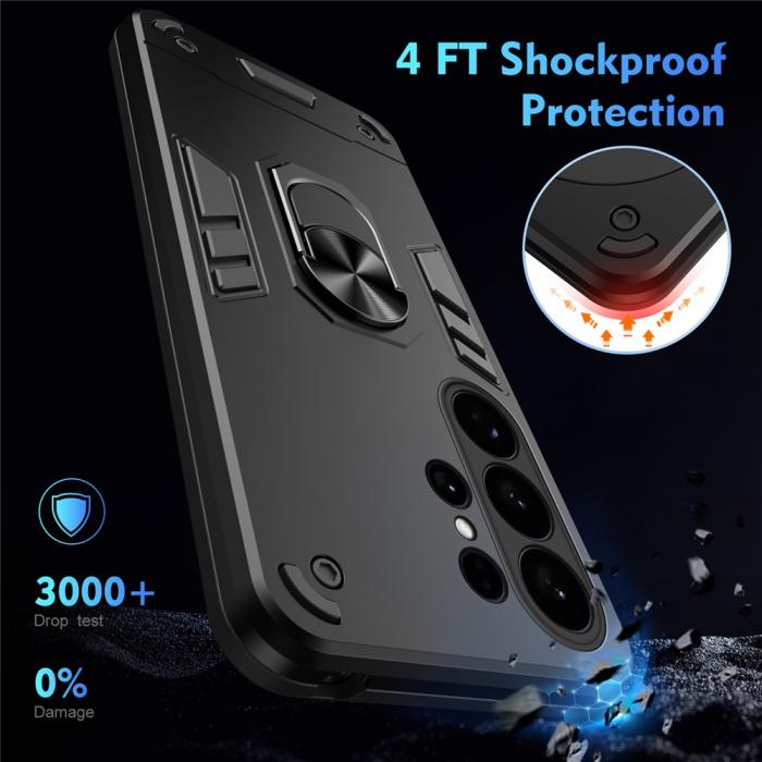 Bild 4,  Samsung Galaxy S26 Ultra Skal Ring Hybrid Armor Svart