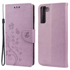  Samsung Galaxy S22 Plus Fodral Butterfly L&auml;der Lila