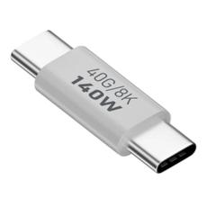  140W USB 3.1 USB-C Hane till USB-C Hane Adapter 8K 40Gbps Vit